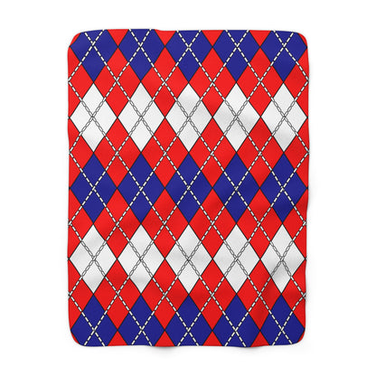 Croatia Retro Argyle Blanket Throw