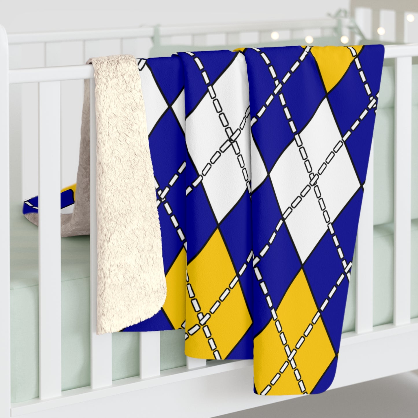 Bosnia And Herzegovina Retro Argyle Blanket Throw