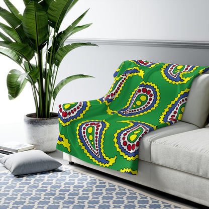 Comoros Retro Paisley Blanket Throw