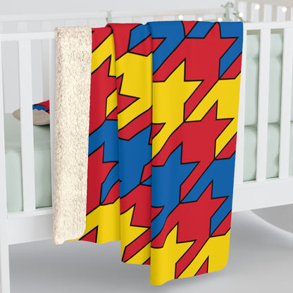 Mongolia Retro Houndstooth Blanket Throw