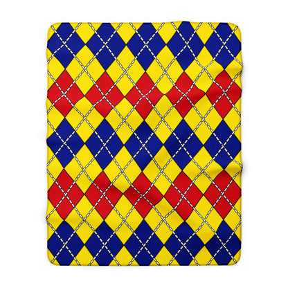 Colombia Retro Argyle Blanket Throw