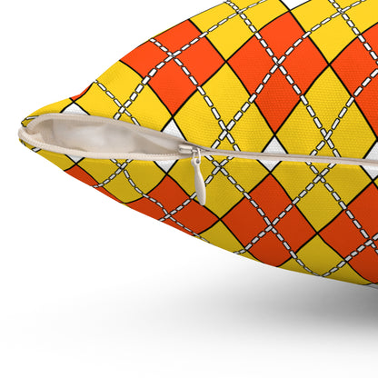 Bhutan Retro Argyle Cushion Pillow