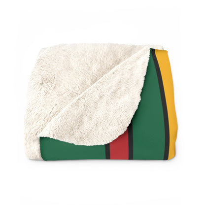 Lithuania Retro Stripes Blanket Throw