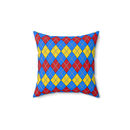 Democratic Republic of the Congo Retro Argyle Cushion Pillow