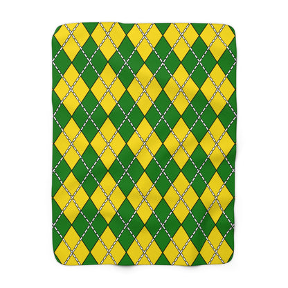 Cocos Islands Retro Argyle Blanket Throw