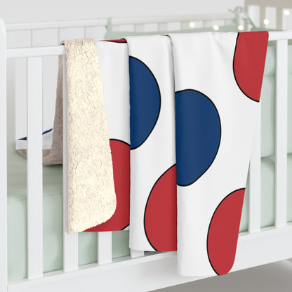 Serbia Retro Polka Dots Blanket Throw