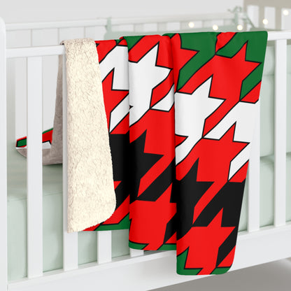 United Arab Emirates Retro Houndstooth Blanket Throw