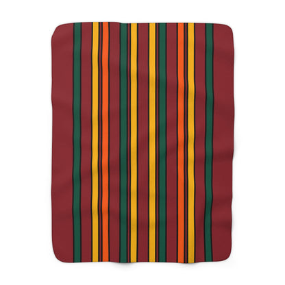 Sri Lanka Retro Stripes Blanket Throw