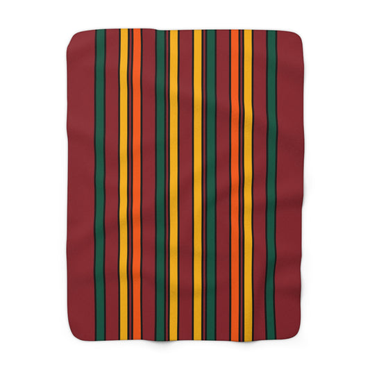 Sri Lanka Retro Stripes Blanket Throw