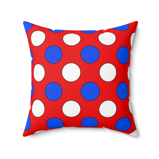 Puerto Rico Retro Polka Dots Cushion Pillow