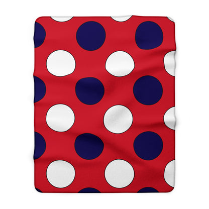 Bermuda Retro Polka Dots Blanket Throw