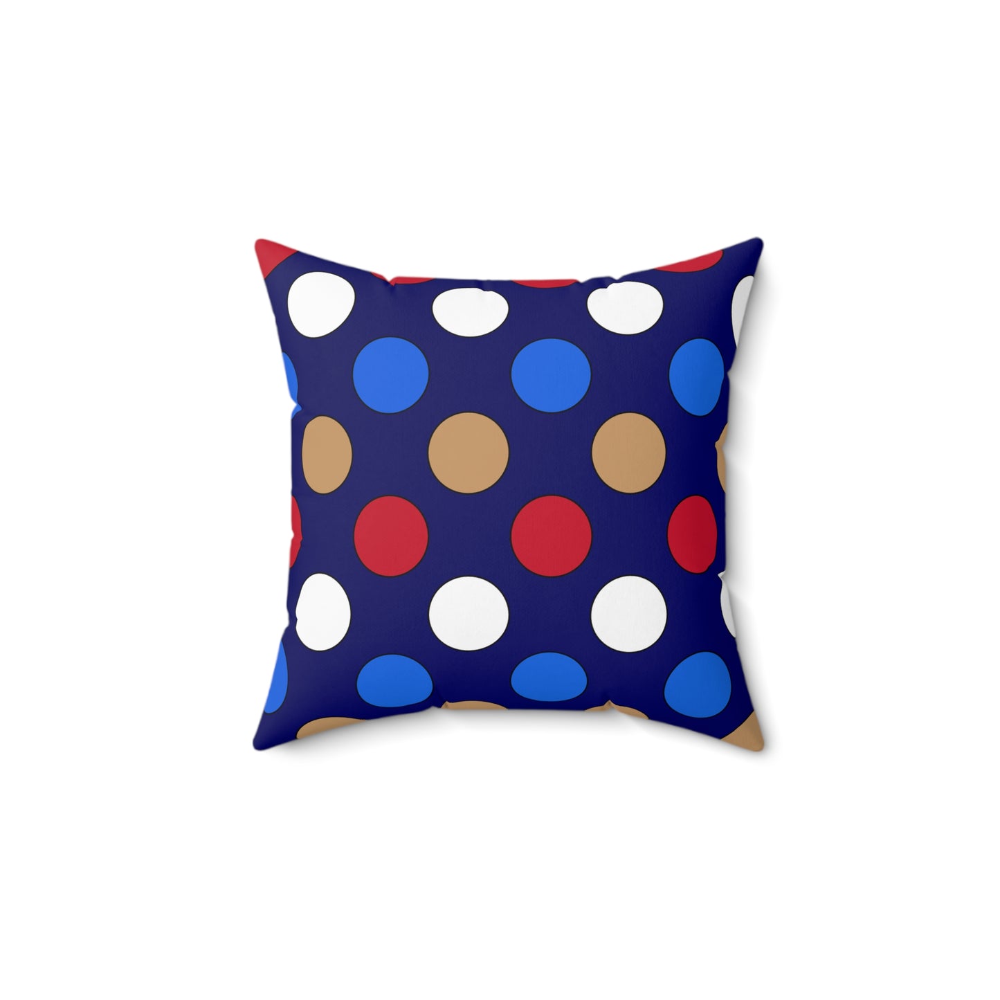Tristan Da Cunha Retro Polka Dots Cushion Pillow