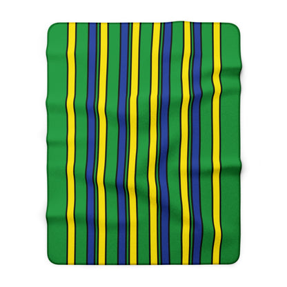 Brazil Retro Stripes Blanket Throw