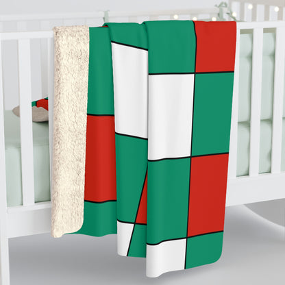 Bulgaria Retro Check Blanket Throw