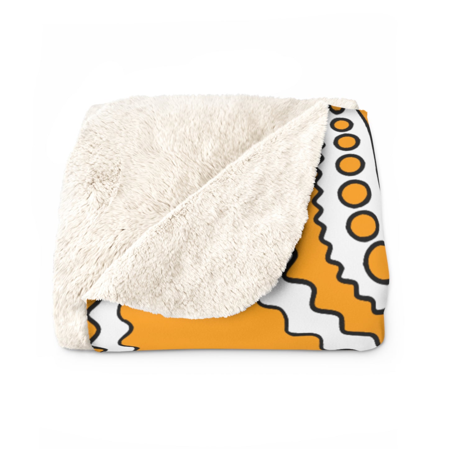 Orange, White Retro Paisley Blanket Throw