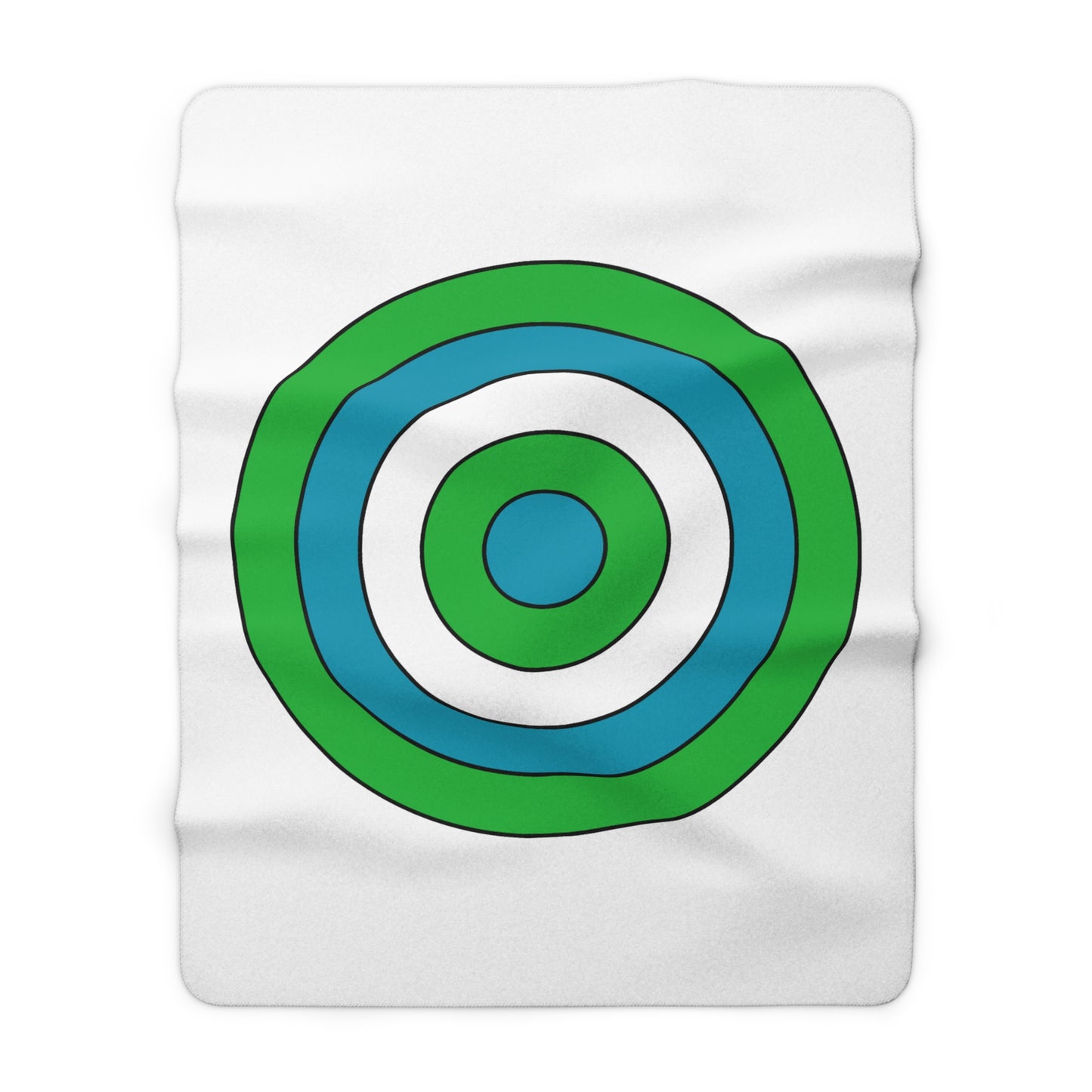 Uzbekistan Retro Target Blanket Throw