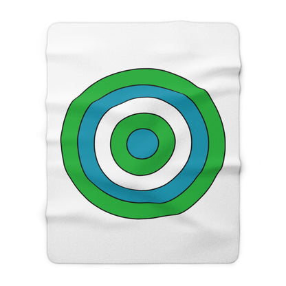 Uzbekistan Retro Target Blanket Throw