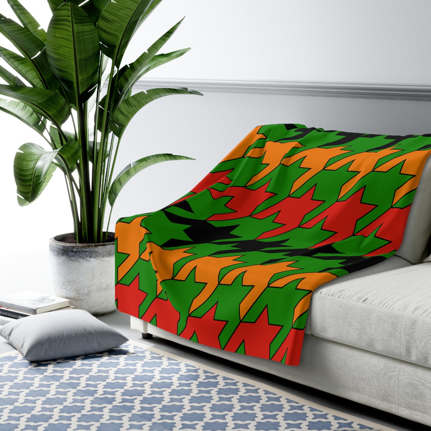Zambia Retro Houndstooth Blanket Throw