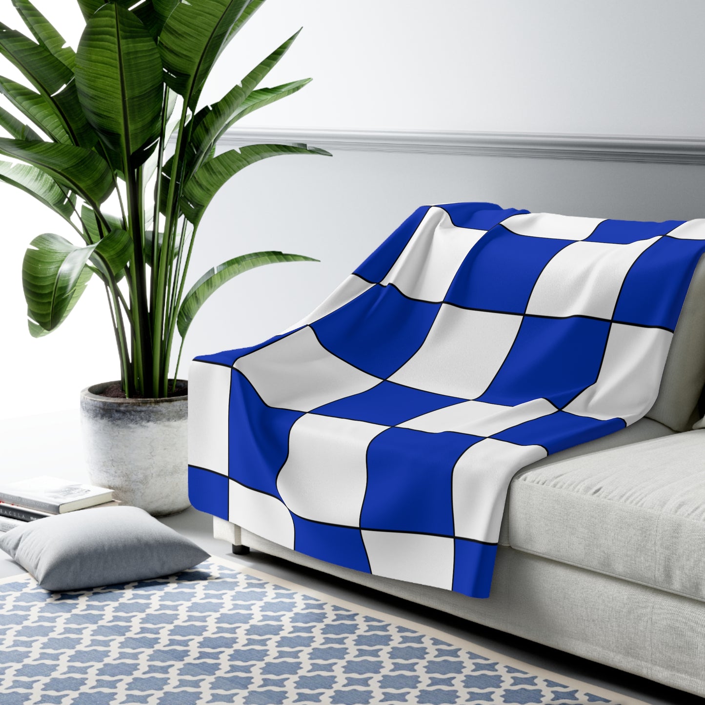 Israel Retro Check Blanket Throw
