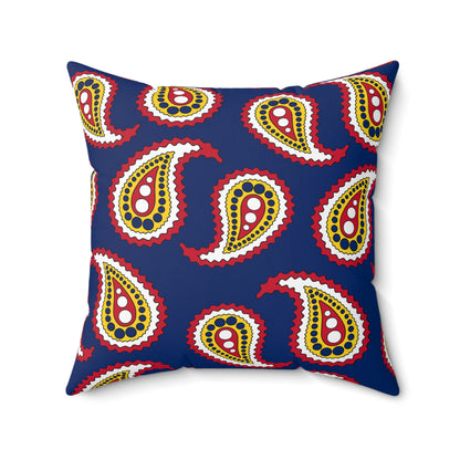 Turks And Caicos Islands Retro Paisley Cushion Pillow