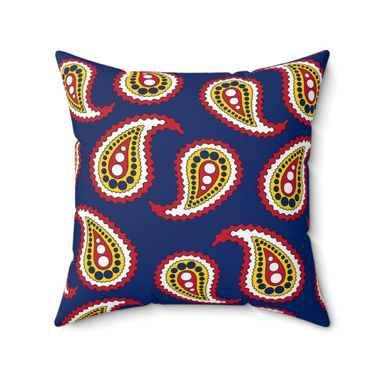 Turks And Caicos Islands Retro Paisley Cushion Pillow