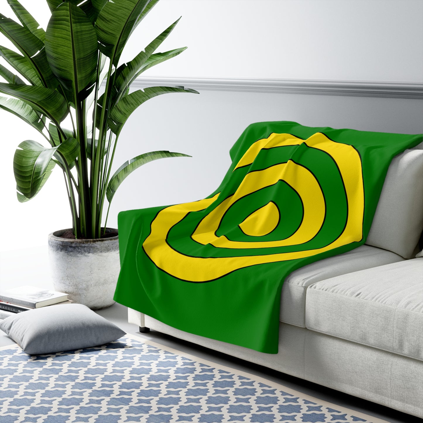 Cocos Islands Retro Target Blanket Throw