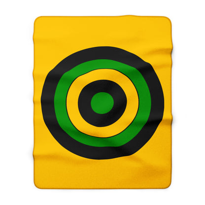 Jamaica Retro Target Blanket Throw