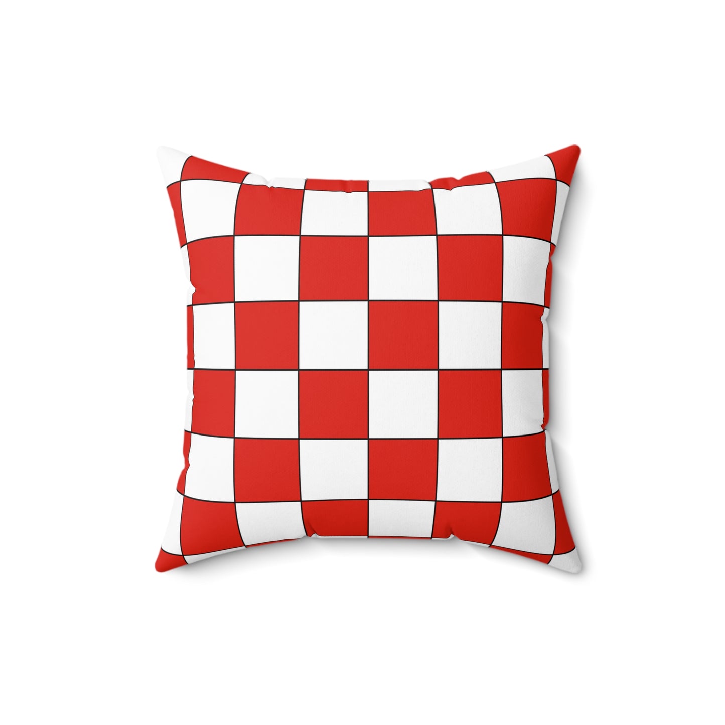 French Polynesia Retro Check Cushion Pillow