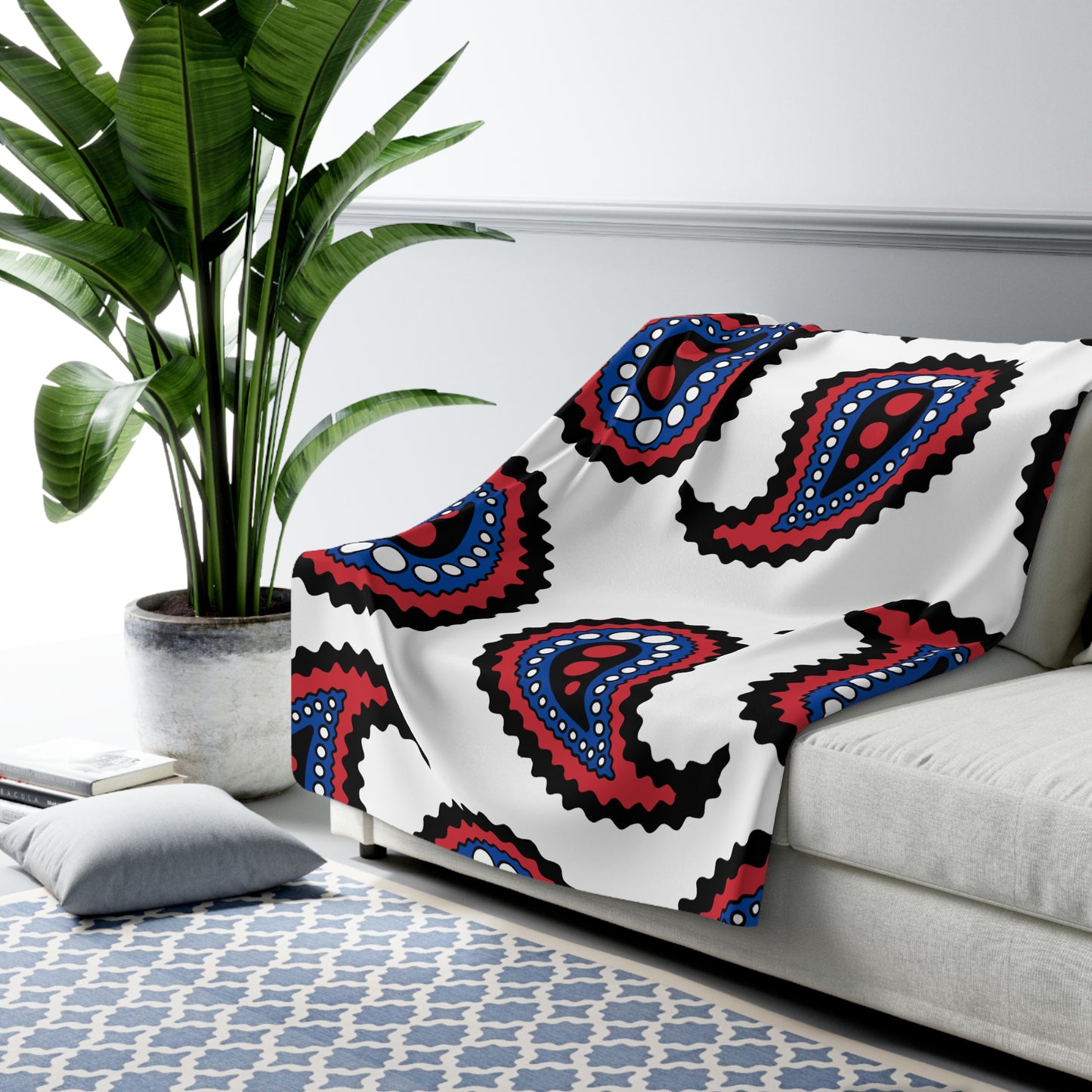Republic Of Korea Retro Paisley Blanket Throw