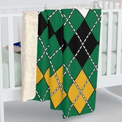 South Africa Retro Argyle Blanket Throw