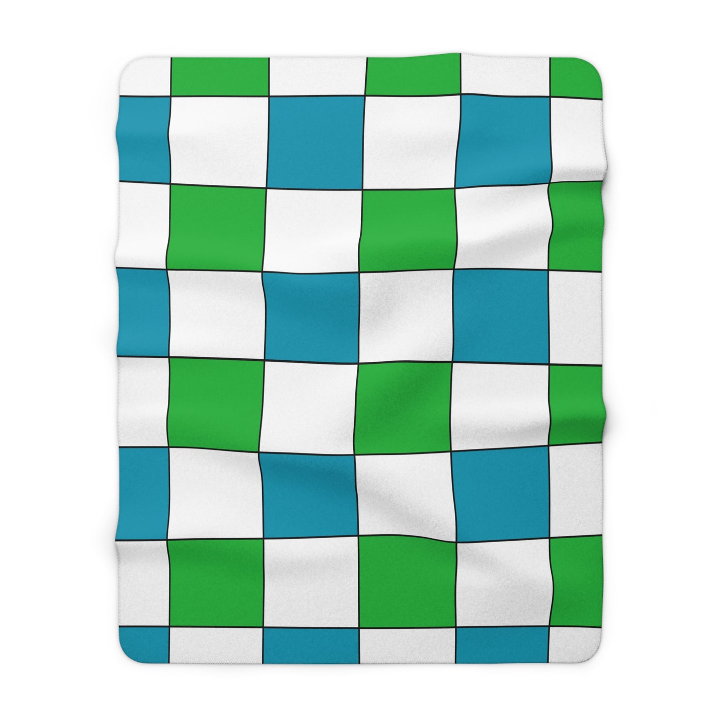 Uzbekistan Retro Check Blanket Throw