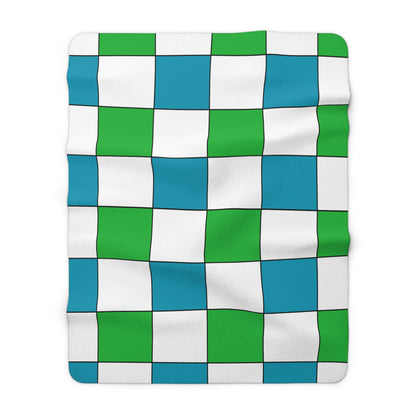 Uzbekistan Retro Check Blanket Throw