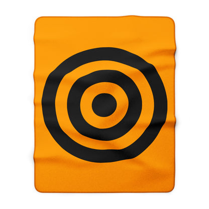 Orange, Black Retro Target Blanket Throw