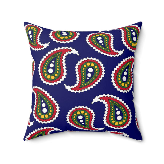 British Virgin Islands Retro Paisley Cushion Pillow