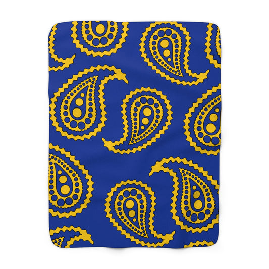 European Union Retro Paisley Blanket Throw