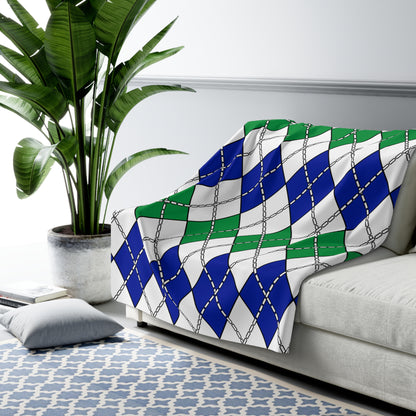 Lesotho Retro Argyle Blanket Throw