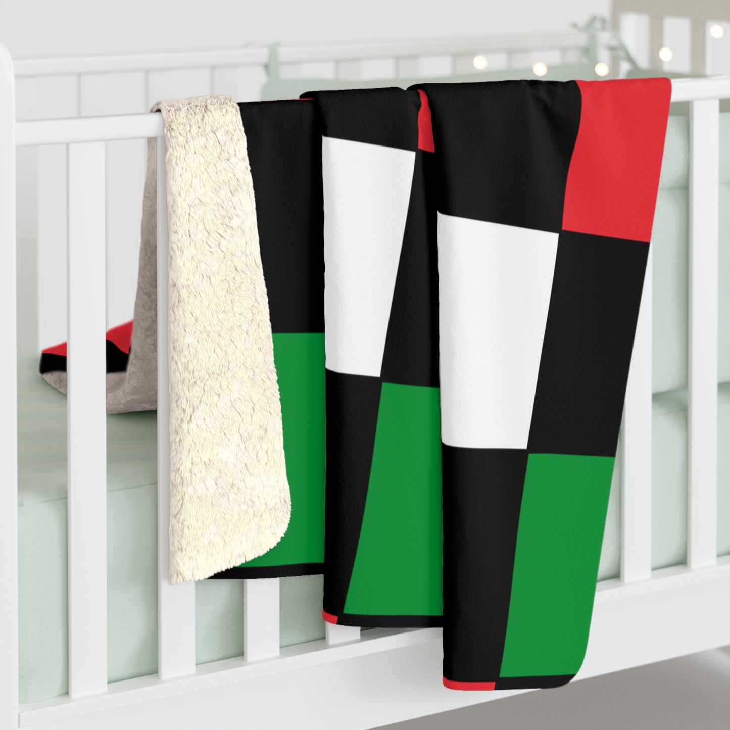 Palestine Retro Check Blanket Throw