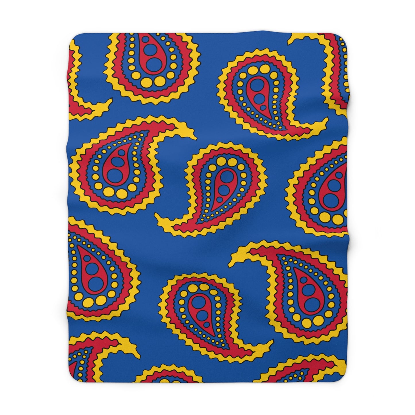 Aland Islands Retro Paisley Blanket Throw