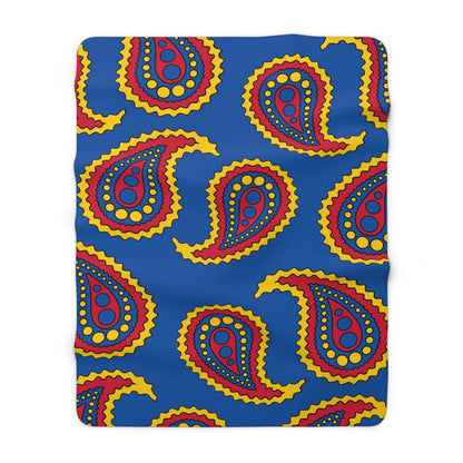 Aland Islands Retro Paisley Blanket Throw