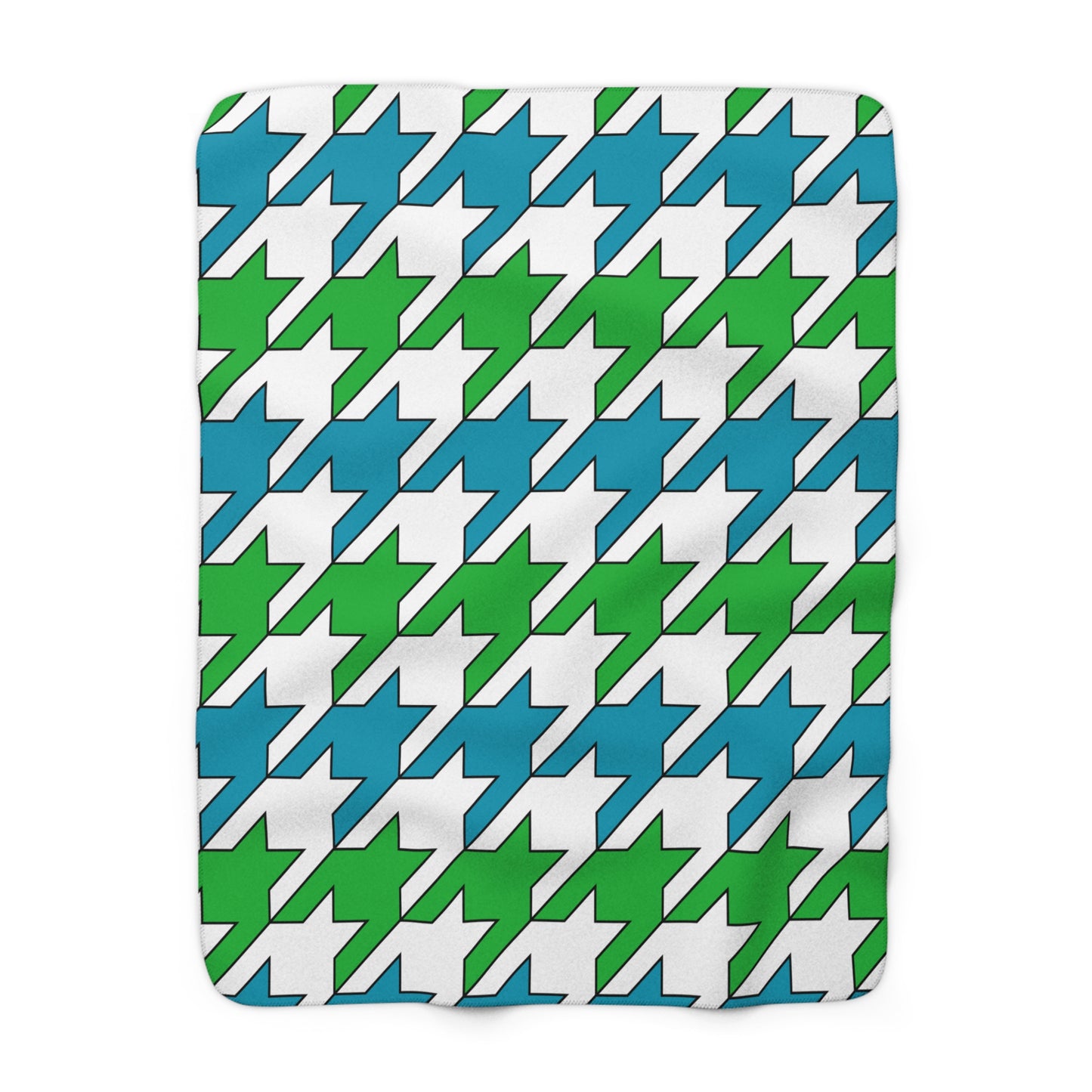 Uzbekistan Retro Houndstooth Blanket Throw