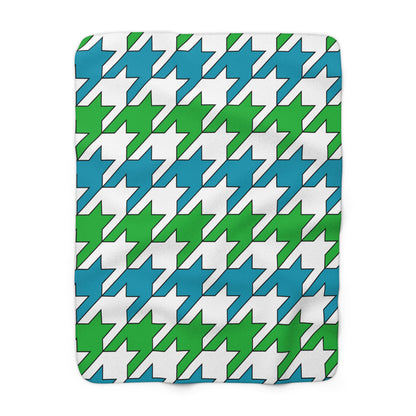 Uzbekistan Retro Houndstooth Blanket Throw