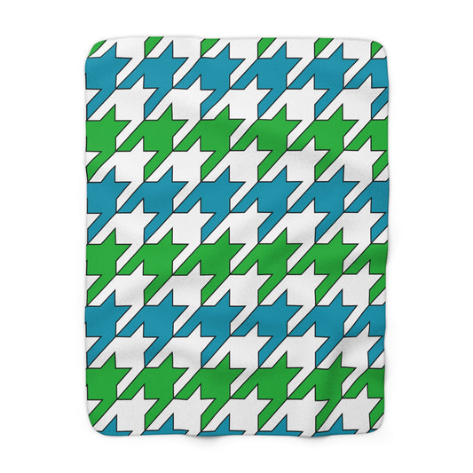Uzbekistan Retro Houndstooth Blanket Throw