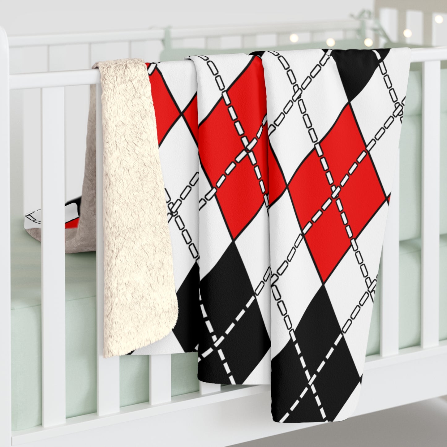 Yemen Retro Argyle Blanket Throw