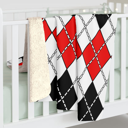 Yemen Retro Argyle Blanket Throw