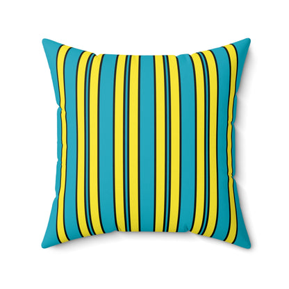 Kazakhstan Retro Stripes Cushion Pillow