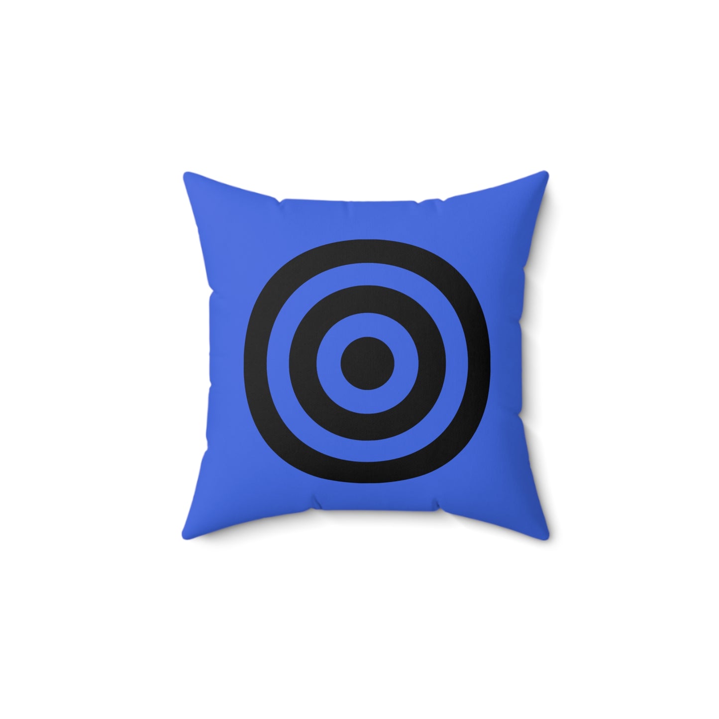 Royal Blue, Black Retro Target Cushion Pillow