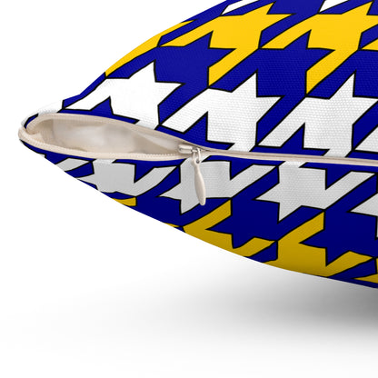 Bosnia And Herzegovina Retro Houndstooth Cushion Pillow