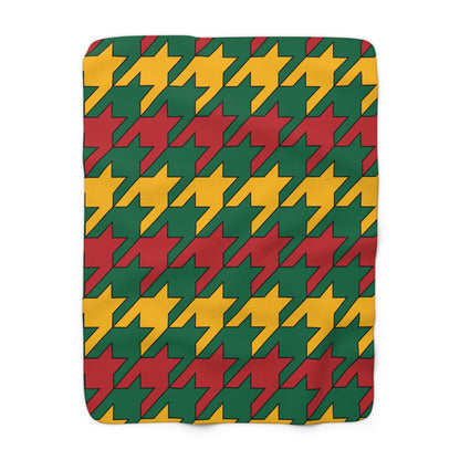 Lithuania Retro Houndstooth Blanket Throw