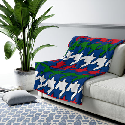 Belize Retro Houndstooth Blanket Throw