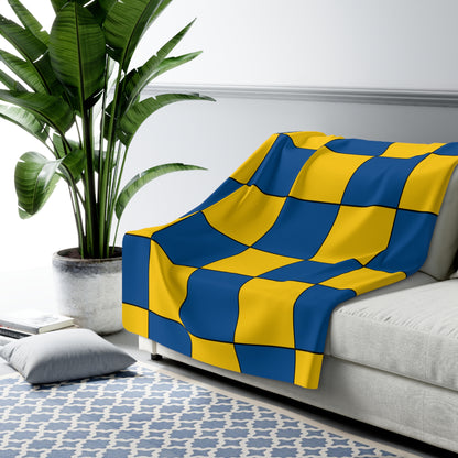 Sweden Retro Check Blanket Throw